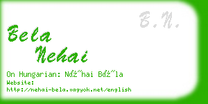 bela nehai business card